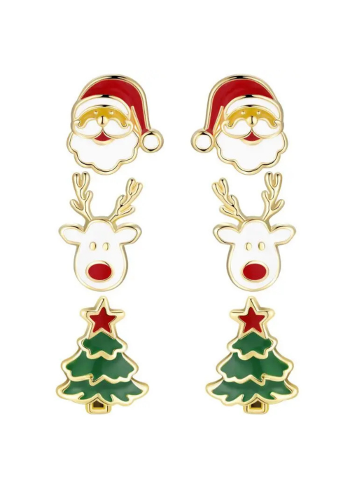 Girls Santa Earring Set Girls