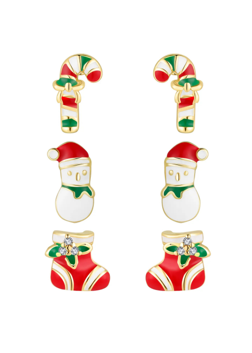 Girls Candy Cane Earring Set Girls