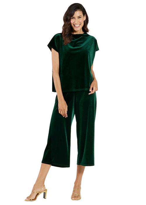 Tillie Top - Green Velvet Top