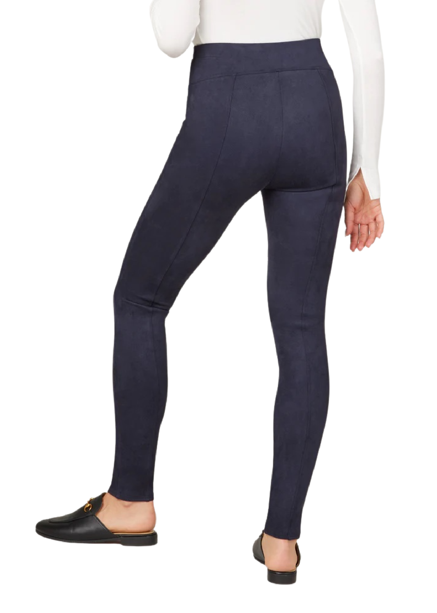SPANX FAUX SUEDE LEGGINGS - NAVY – The Navy Knot